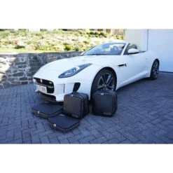 Jaguar F-Type (EU) Cabrio Bis 5/2016 - 4tlg. Kofferset Kofferraum - Silbergraue Naht/Futter Grau