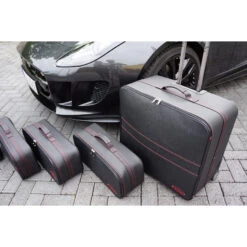Jaguar F-Type Coupé (EU) - 5tlg. Kofferset Kofferraum - Rote Naht -Ausgewählte Reisespeichergeschäfte 1050642 8