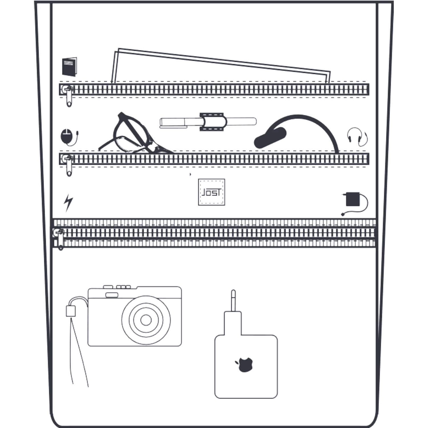 JOST STOCKHOLM Kurierrucksack - Schwarz 6 JOST STOCKHOLM Kurierrucksack - Schwarz – Bild 6