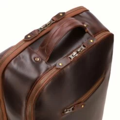 Leder Rucksack Leon - Braun / Dots -Ausgewählte Reisespeichergeschäfte 1051508 1120LEO016DOT4