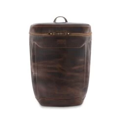 Leder Rucksack Siwa - Braun / Dots