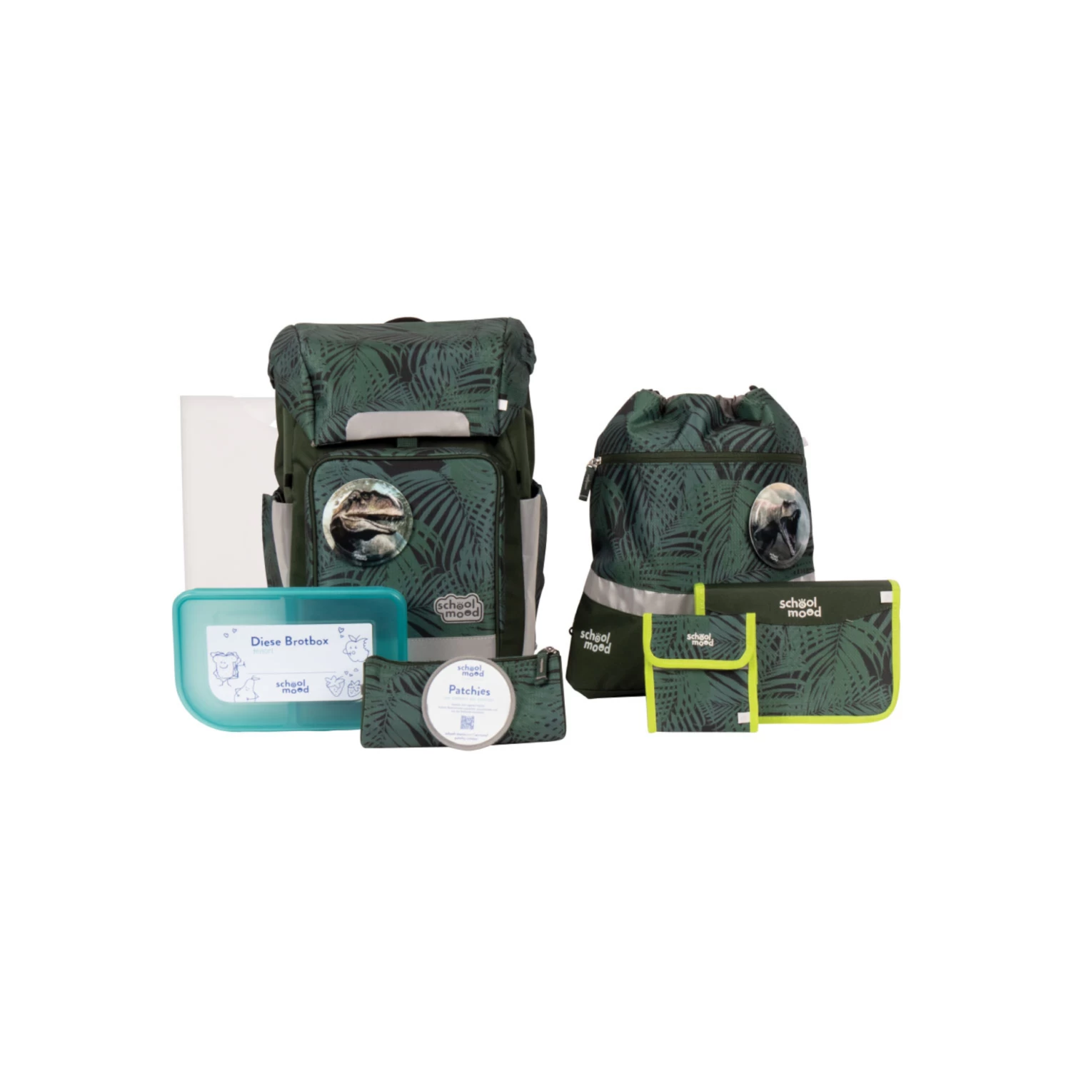 Rebel 8-teiliges Schulranzen-Set - Daniel (Dinosaurier) 1 Rebel 8-teiliges Schulranzen-Set - Daniel (Dinosaurier)